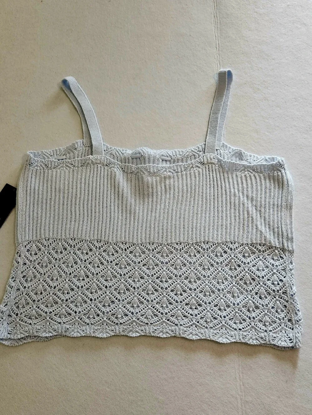 wild fable Light Blue Crochet-Trim Knit Cami Size 2xl - Picture 3 of 7